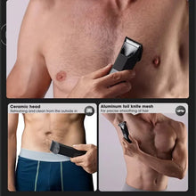 Load image into Gallery viewer, Body &amp; Groin Hair Trimmer for Men Waterproof Dual-Head Ceramic Blade Trimmer &amp; Foil Blades Wet &amp; Dry Men’s Ball Shavers
