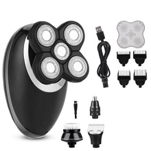 Load image into Gallery viewer, USB Men's Shaver 5 blade Floating Shaving Bald trimmer 4 in 1 Rechargeable Electric Shaver Hair Cutter Barber Machine
