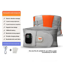 Load image into Gallery viewer, Wireless Heating Vibration Massage Belt Steel Plate Support Lumbar Pain Relief Warmer Full-Body Relaxation Device
