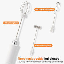 Load image into Gallery viewer, Milk Frother Electric Milk Foamer Coffee Mixer Blender USB Rechargable Maker Mini Blender 3 Heads Kitchen Foam Machine Blower
