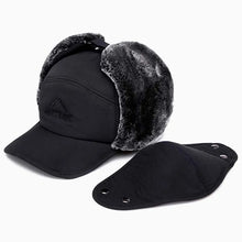 Load image into Gallery viewer, Winter Warm Bomber Hats Men Women Fashion Ear Protection Face Windproof Ski Caps Velvet Thicken Couple Hat
