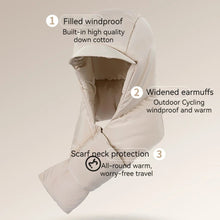 Load image into Gallery viewer, Winter Fleece Cap With Scarf Skiing Cycling Thermal Hat Outdoor Sports Windproof Warmth Neck Protect Motorcycle Helmet Unisex
