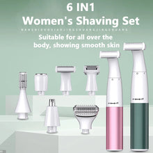 Load image into Gallery viewer, 6in1 ladies Intimate Area Precision Shaver Bikini Line Sensitive Shaving Balls Eggs Pubic Hair Shaver Face Nose Beard Trimmer
