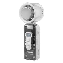 Load image into Gallery viewer, 100-Speed Turbo Handheld Fan with LED Light - Rechargeable, Foldable &amp; Portable for Camping, Office, Travel &amp; Home Cooling
