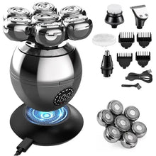 Load image into Gallery viewer, Pro Wet Dry Electric Shaver For Men Beard Hair Trimmer Face Electric Razor Rechargeable Bald Head Shaving Machine LCD Display
