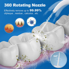 Load image into Gallery viewer, Portable Oral Dental Irrigator Foldable Water Flosser USB Rechargeable Water Jet Floss Tooth Pick Cleaning IPX7 230ML 4 Nozzles

