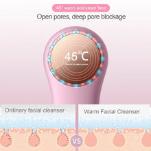 Load image into Gallery viewer, Electric Facial Cleansing Brush Silicond Ultrasonic Vibration Face Cleanser Washing Deep Pores Blackhead Cleaning Skin Massager
