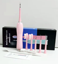 Load image into Gallery viewer, 7 in1 Electric Teeth Cleaner Sonic Toothbrush USB Portable Dental Scaler Calculus Tartar Remover Tips Waterproof Household
