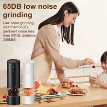 Load image into Gallery viewer, Usb Rechargeable Pepper Grinder Usb Rechargeable Electric Salt Pepper Grinder with Adjustable Ceramic Core Visible for Kitchen
