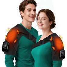 Load image into Gallery viewer, Electric Heated Vibration Shoulder Massage Pad Heating Massager for Shoulder Hot Compress Thermal Joint Brace Muscle Relaxation

