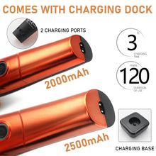 Load image into Gallery viewer, Professional 9200RPM 2PC SET Hair Clippers Hair Trimmer with Charging Base Fade Blade Mens Cordless Barbers Haircut Kit
