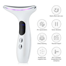 Load image into Gallery viewer, EMS Neck Face Beauty Device 3 Colors LED Photon Skin Tighten 4 Modes Reduce Double Chin Anti Wrinkle Remove Skin Care
