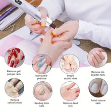 Load image into Gallery viewer, Professional Manicure Pedicure Kit Cordless Electric Nail File Set Nail Drill Machine Hand Foot Care Tool for Grind Trim Polish
