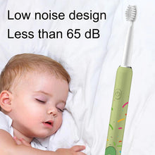 Load image into Gallery viewer, Children Sonic Electric Toothbrush With 4 Replace Brush Heads Kids Cartoon Toothbrush Ultrasonic Electric Toothbrush Waterproof

