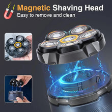 Load image into Gallery viewer, Electric Head Shavers for Bald Men 6D Magnetic Razor Hair Trimmer Rechargeable LED Display Waterproof Beard Shavers Hair Cutting
