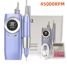 Load image into Gallery viewer, 45000RPM Electric Nail Drill Machine Rechargeable Manicure Cutter Machine With LCD Display Professional Nails Sander Nail Art
