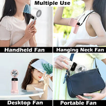 Load image into Gallery viewer, 3600mAh Mini Handheld Fan Portable Semiconductor Refrigeration Cooling Desktop Fan Folding Hanging Neck Air Cooler Outdoor
