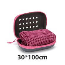 Load image into Gallery viewer, Quick Drying Cooling Towel Soft Breathable Chilly Sweat Absorption Cold Towel with Storage Box Sports Running Yoga Gym Club
