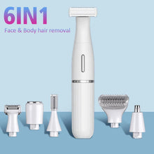 Load image into Gallery viewer, 6 in 1 Men's Intimate Area Precision Shaver Bikini Line Sensitive Pubic Hair Shaver Face Nose Beard Trimmer
