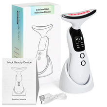 Load image into Gallery viewer, Neck Facial Massager Face Sculpting Tool with Rechargeable Base Microcurrent Beauty Device 7 Color LED Vibration for Skin Care
