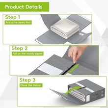 Load image into Gallery viewer, Portable Handle Bed Sheet Box Bed Sheet Storage Box Capacity Bed Sheet Storage Box with Window Dust Proof Foldable for Clothes
