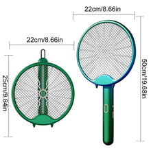 Load image into Gallery viewer, USB Electric Fly Swatters Foldable UV Light Electric Flies Shocker Rotatable 800mAh Rechargeable Pest Control for Outdoor Indoor
