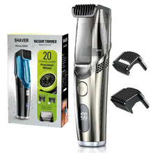Load image into Gallery viewer, Vacuum Beard Trimmer for Men Adjustable Length with 2 Comb (1-20mm) Electric Vacuum Trimmer for Beard Mustache Stubble
