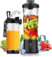 Load image into Gallery viewer, 4000mAh Portable Juicer Cup 600ML 10-Leaf Blade Powerful Motor Mini Blender for Shakes Smoothis Blender Mixer Cup Outdoor
