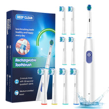 Load image into Gallery viewer, Electric Toothbrush Rechargeable 5 Modes Rotating Sonic Toothbrush Teeth Cleaner For Adults With 4/8 Soft Brush Heads
