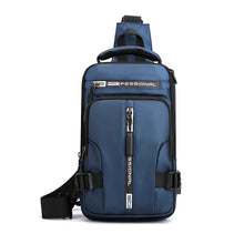 Load image into Gallery viewer, Men Sling Backpack Cross body Shoulder Chest Bag with USB Charging Port Travel Waterproof Nylon Male Multipurpose Messenger Bags
