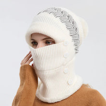 Load image into Gallery viewer, Beanies For Women Winter Knitted Hats Thick Warm Beanie Skullies Hat Female Gradient Bonnet Beanie Caps Outdoor Riding Set
