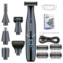 Load image into Gallery viewer, 6-in-1 Women's Electric Shaver Replaceable Heads for Whole Body Private Epilator Shaving Razor Nose Hair Trimmer
