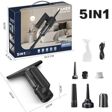 Load image into Gallery viewer, Car Vacuum Cleaner 5 in1 Lightweight Force Tool Machine for Bathroom Glass Large Capacity Multi-function Batter Vacuum Cleaner
