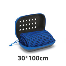 Load image into Gallery viewer, Quick Drying Cooling Towel Soft Breathable Chilly Sweat Absorption Cold Towel with Storage Box Sports Running Yoga Gym Club
