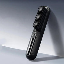 Load image into Gallery viewer, Brush Straightener for Women Negative Ion Straightener Brush Hair Straightening Comb with 4 Temps Fast Heating USB Rechargeable
