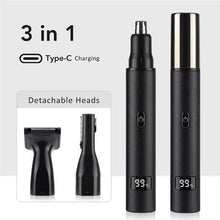 Load image into Gallery viewer, USB Rechargeable 3In1 Electric Ear Nose Hair Trimmer Portable For Men Women Facial Hair Nose Eyebrow
