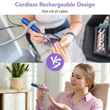 Load image into Gallery viewer, Cordless Electric Nail Drill Machine for Acrylic Nails Gel Polish Remove Manicure Pedicure Nail File Tools Salon Nail Equipment
