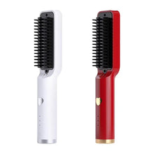 Load image into Gallery viewer, Hair Straightener Brush Electric Hot Comb Multifunctional Straight Hair Straightener Comb Curling Iron Hair Brush For Woman
