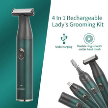 Load image into Gallery viewer, 4 IN 1 Electric Shaver Rechargeable Beard Electric Razor For Men Face Shaving Machine Male Beard Clipper Cleaning Shaver

