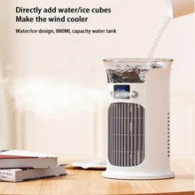 Load image into Gallery viewer, Portable Rechargeable Quiet Cool Air Fan with Humidifier Desktop Air Conditioner Water Ice Cooling Cooling Fan For Office Home
