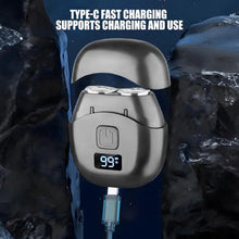 Load image into Gallery viewer, Mini Electric Shaver Double Head Men's Razor Beard Trimmer Shaver  Men Double Floating Magnetic Blade Head Portable Beard Knife
