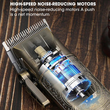 Load image into Gallery viewer, 8500 RPM Professional Hair Clipper Electric Shaver Hair Trimmer Kit for Men Rechargeable Cordless Haircut Machine
