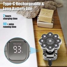 Load image into Gallery viewer, 9D Head Shaver for Bald Men Electric Shavers Rechargeable Head Razor IPX7 Waterproof Rotary Shaver with LED Display
