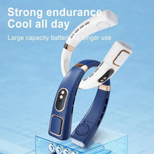 Load image into Gallery viewer, Portable Hanging Neck Fan 4000 MAh Battery Below 40 DB Rechargeable Outdoor Home Camping Mini Fan  Brushless Motor Neckband Fan
