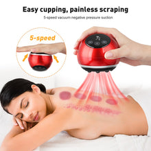 Load image into Gallery viewer, Electric Cupping Massager Vacuum Suction Cups Red Light Anti Cellulite Magnet Guasha Scraping Fat Burner Slimming
