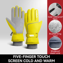 Load image into Gallery viewer, Skiing Gloves Unisex Winter Fleece Thermal Windproof Non-slip Waterproof Snowboarding Bike Cycling Sport Skin-friendly Mittens
