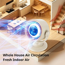 Load image into Gallery viewer, Turbo Desk Fan With Digital Display 100 Speed Rechargeable Air Circulation Fan LED Light Wall Mountable Home Camping Cooling Fan
