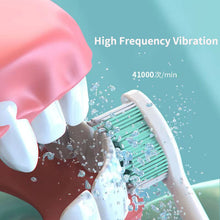 Load image into Gallery viewer, Ultrasonic Sonic Electric Toothbrush for Adults USB Rechargeable Waterproof Electric Teeth Tooth Brushes with 16 Replacement Heads
