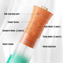Load image into Gallery viewer, 200ml Portable Oral Irrigator Teeth Cleaner 3 Modes USB Rechargeable Dental Water Jet Flosser water Pulse Waterproof Irrigator
