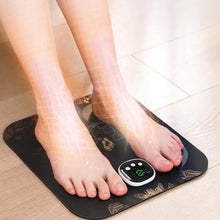 Load image into Gallery viewer, Portable EMS Silicond Foot Massager USB Charging Electric Massager Pad Muscle Stimulatior Black
